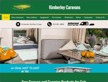 Tablet Screenshot of kimberleycaravans.co.za